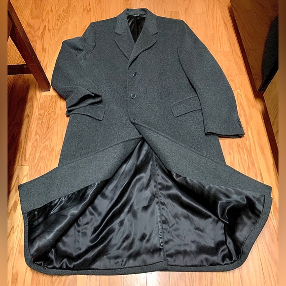 Men’s 46 XL Full Length Jacobson’s Custom USA Made ALPACUNA Trench Overcoat - Picture 12 of 16